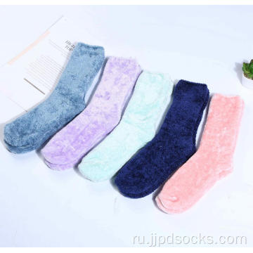 Девушки Chenille Уютные носки на заказ цвет